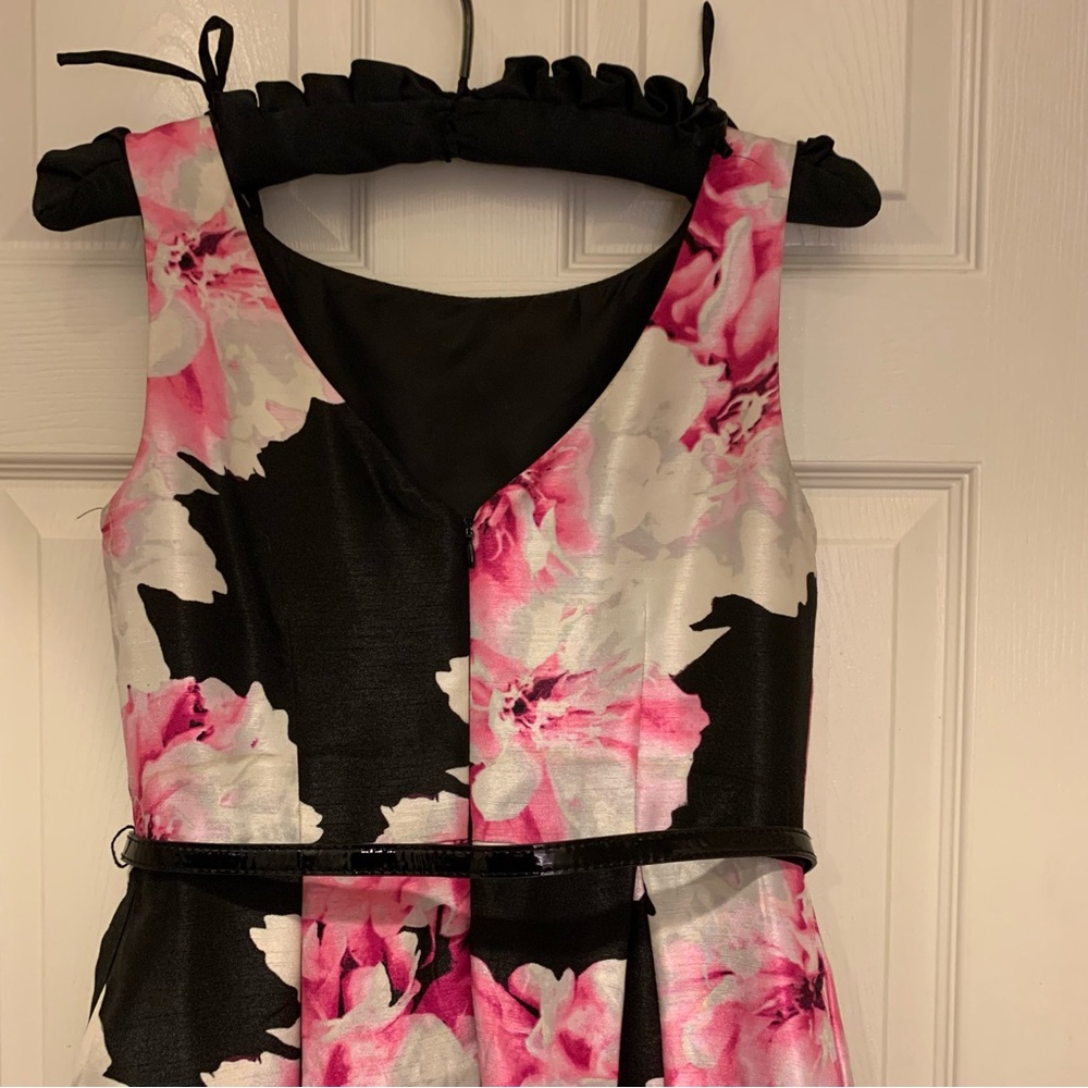 Floral Pink and Black Women’s Dress - Picture 6 of 9